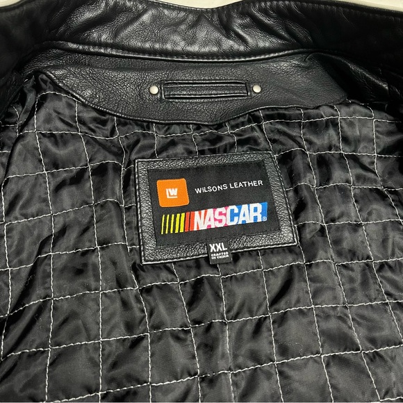 NASCAR Dale Earnhardt Jr AMP National Guard Wilson Leather Jacket Size XXL - Picture 4 of 4
